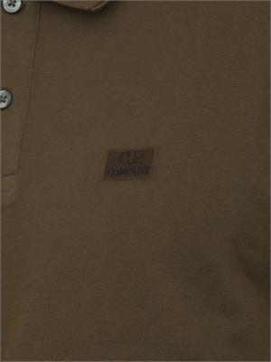 Polo C.P. Company in cotone verde kaki in UOMO