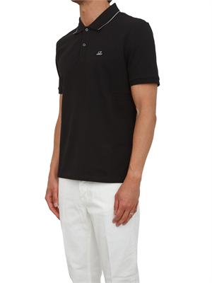 Polo C.P. Company in cotone nero in UOMO