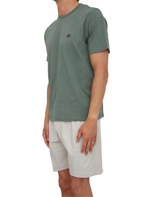 T-shirt C.P. Company in cotone verde con logo in UOMO
