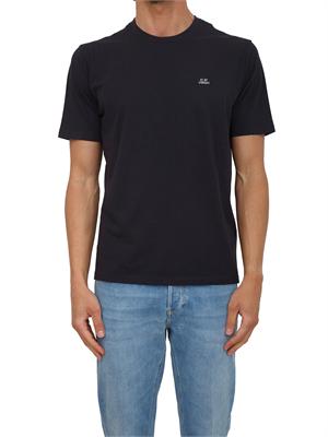T-shirt C.P. Company in cotone blu con logo in UOMO