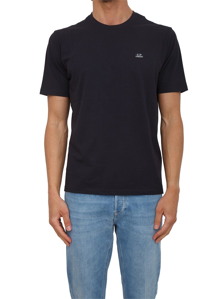 T-shirt C.P. Company in cotone blu con logo