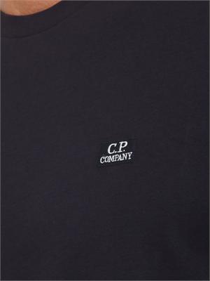 T-shirt C.P. Company in cotone blu con logo in UOMO