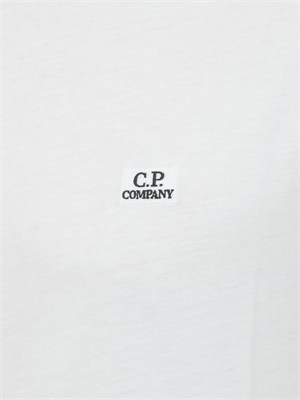 T-shirt C.P. Company in cotone bianco con logo in UOMO