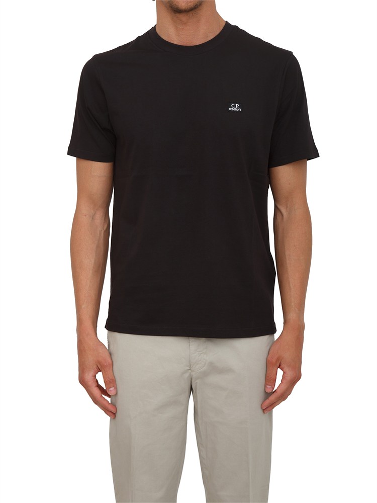 T-shirt C.P. Company in cotone nero con logo