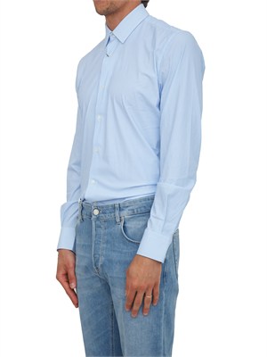 Camicia Liu Jo uomo in cotone azzurro microfantasia in UOMO