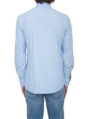 Camicia Liu Jo uomo in cotone azzurro microfantasia in UOMO