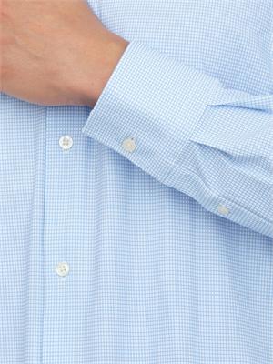 Camicia Liu Jo uomo in cotone azzurro microfantasia in UOMO