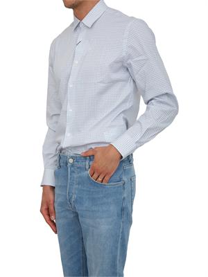 Camicia Liu Jo uomo in cotone azzurro microfantasia in UOMO
