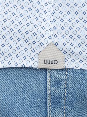 Camicia Liu Jo uomo in cotone azzurro microfantasia in UOMO