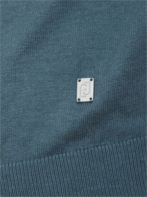 Polo maglia Liu Jo uomo in filato cotone e seta petrolio in UOMO