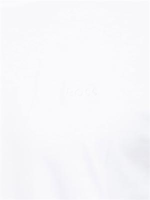 T-shirt BOSS uomo in cotone interlock bianco in UOMO