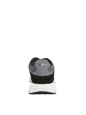 Sneakers grigie BOSS uomo in mesh e suede in UOMO