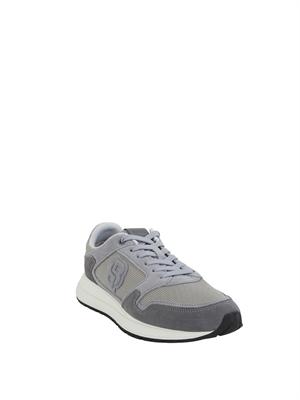 Sneakers grigie BOSS uomo in mesh e suede in UOMO