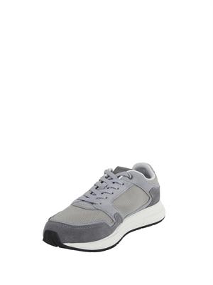 Sneakers grigie BOSS uomo in mesh e suede in UOMO