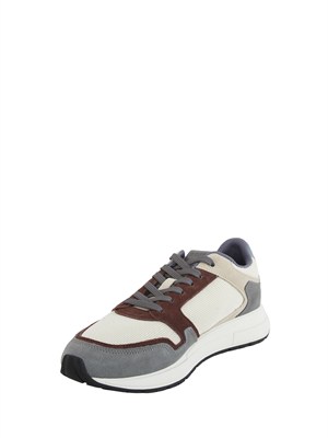 Sneakers marroni BOSS uomo in mesh e suede in UOMO
