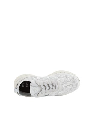 Sneakers bianche BOSS uomo con tomaia in maglia in UOMO