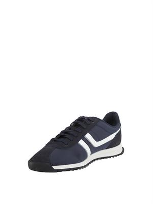 Sneakers Boss uomo in pelle blu in UOMO