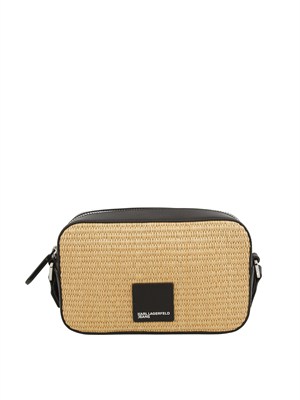 K.LAGERFELD Camera bag Karl Lagerfeld Jeans intrecciata beige in DONNA