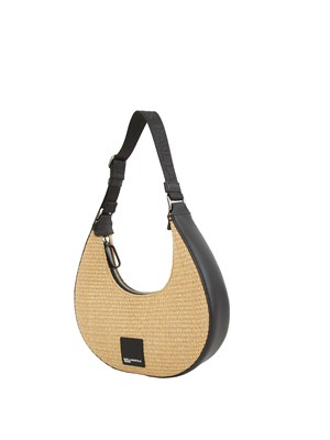 K.LAGERFELD Borsa hobo Karl Lagerfeld Jeans intrecciata beige in DONNA