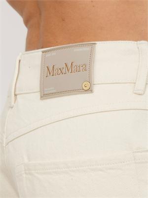 'S MAX MARA Pantaloni SMMZARINA Max Mara 'S in cotone elasticizzato crema in DONNA