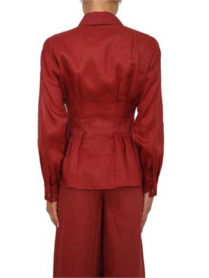 Camicia MSTORA Max Mara Studio in tela ramiÉ rossa in DONNA