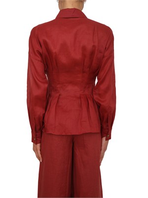 Camicia MSTORA Max Mara Studio in tela ramiÉ rossa in DONNA