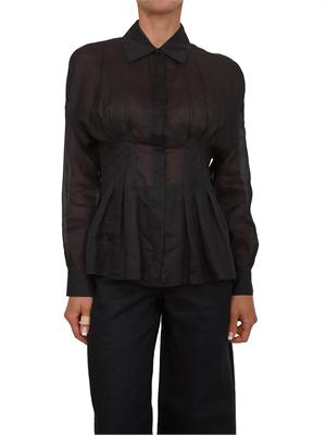 Camicia MSTORA Max Mara Studio in tela ramiÉ nera in DONNA