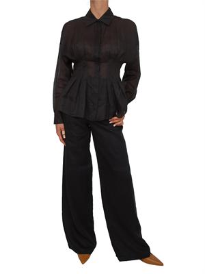 Camicia MSTORA Max Mara Studio in tela ramiÉ nera in DONNA