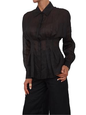 Camicia MSTORA Max Mara Studio in tela ramiÉ nera in DONNA