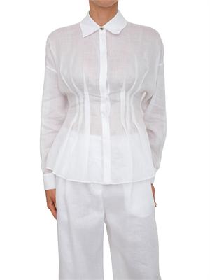 Camicia MSTORA Max Mara Studio in tela ramiÉ bianca in DONNA