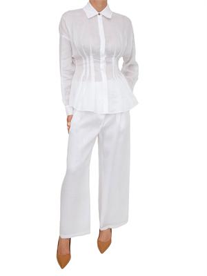 Camicia MSTORA Max Mara Studio in tela ramiÉ bianca in DONNA