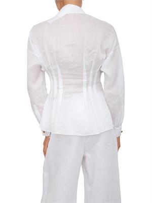 Camicia MSTORA Max Mara Studio in tela ramiÉ bianca in DONNA