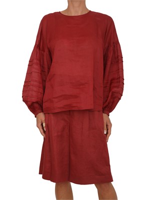 Blusa MSTPAESE Max Mara Studio in garza ramiÉ rossa in DONNA