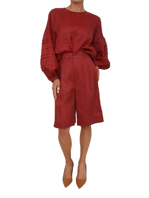 Blusa MSTPAESE Max Mara Studio in garza ramiÉ rossa in DONNA