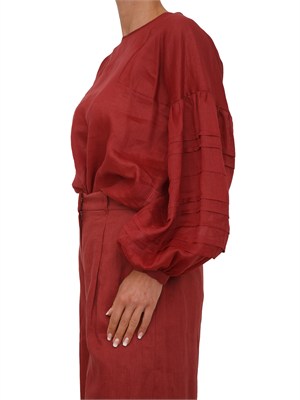 Blusa MSTPAESE Max Mara Studio in garza ramiÉ rossa in DONNA