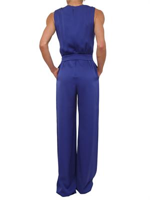 Tuta blu MSEDONATA Max Mara Studio in satin fluido in DONNA