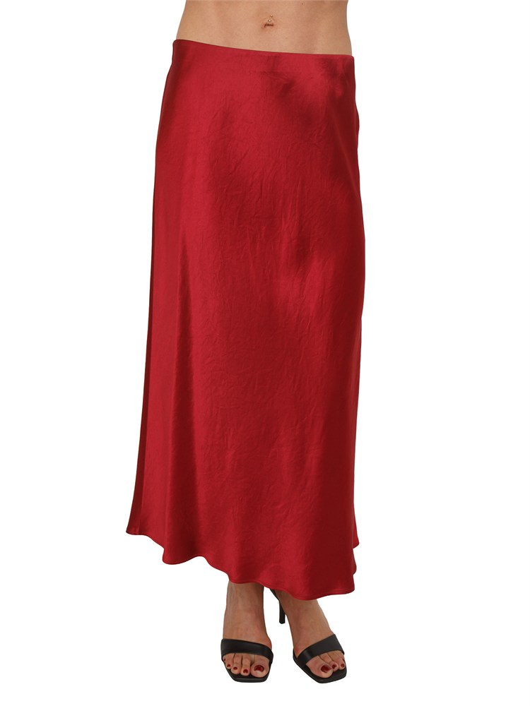 Gonna MMLALESSIO Max Mara MM in tessuto rosso lucido