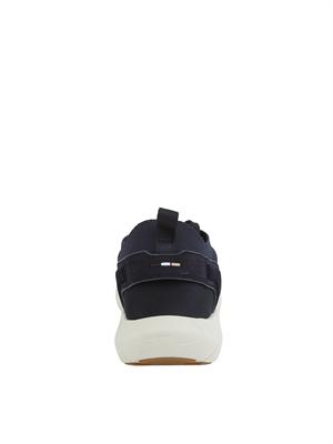 Sneakers blu BOSS uomo con tomaia in maglia in UOMO