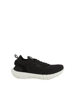 Sneakers nere BOSS uomo con tomaia in maglia in UOMO