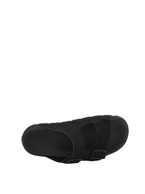Sandalo ciabatta Boss uomo in pelle nera in UOMO