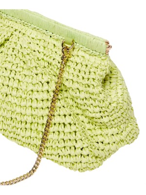 Borsa Paprica Emme Marella in rafia verde lime in DONNA