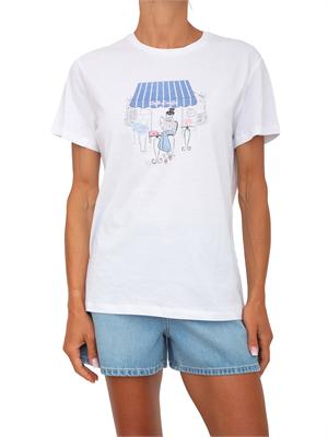 T-shirt bianca Liu Jo donna con stampa in DONNA