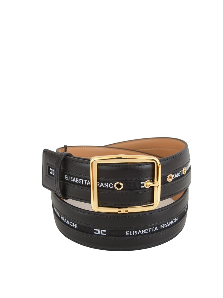 Cintura Elisabetta Franchi in ecopelle nera