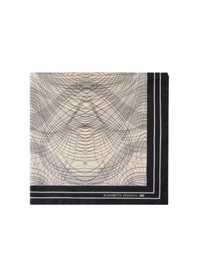 Foulard in seta Elisabetta Franchi nero burro in DONNA