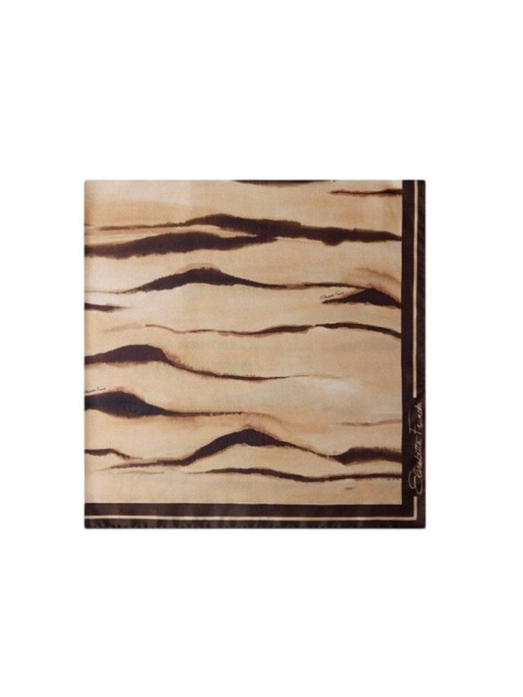 Foulard  Elisabetta Franchi in twill di seta animalier