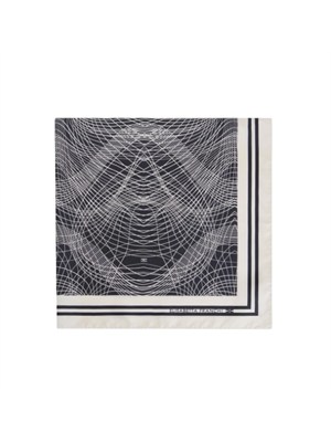 Foulard in seta Elisabetta Franchi burro nero in DONNA