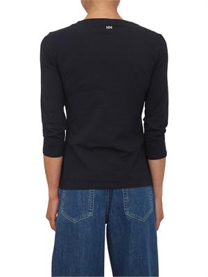 T-shirt blu MMLOBLIQUA Max Mara MM in cotone in DONNA