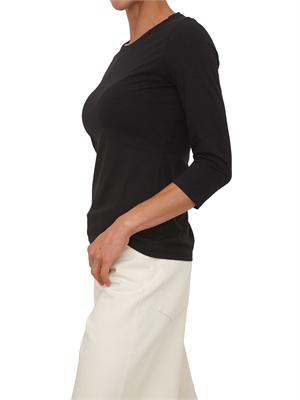 T-shirt nera MMLOBLIQUA Max Mara MM in cotone in DONNA