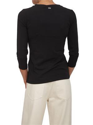 T-shirt nera MMLOBLIQUA Max Mara MM in cotone in DONNA