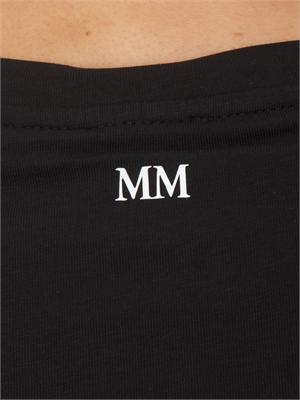 T-shirt nera MMLOBLIQUA Max Mara MM in cotone in DONNA